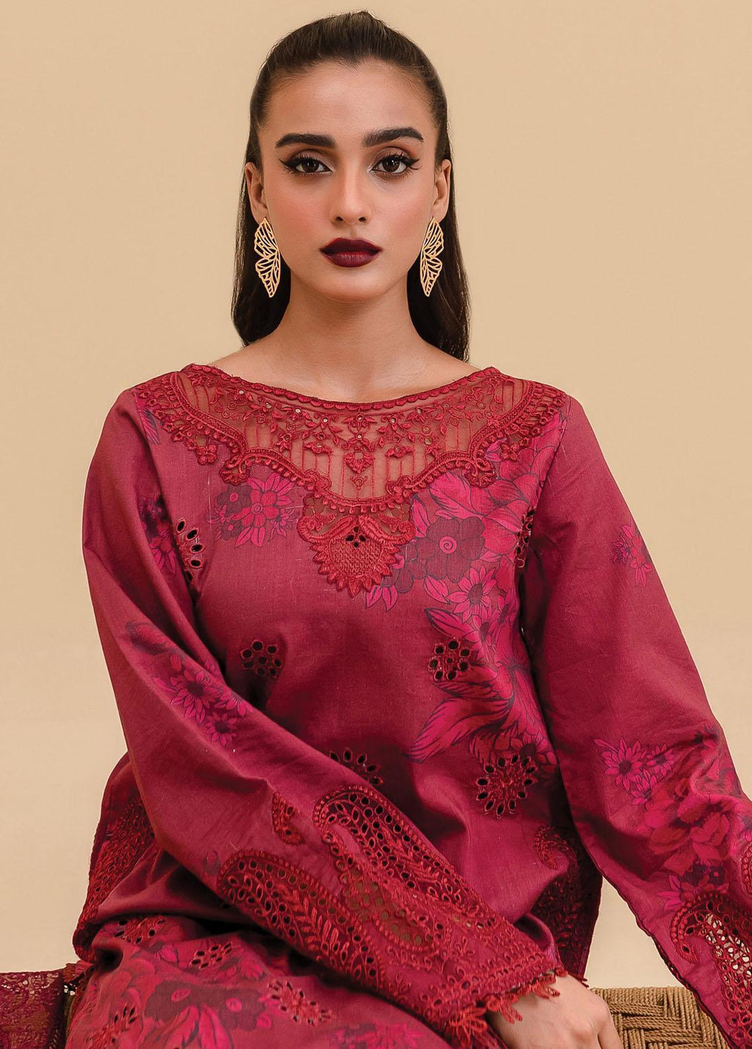 Zoya & Fatima Embroidered Lawn Suits Unstitched 3 Piece ZOF23SB ZF3-193 - Summer Collection