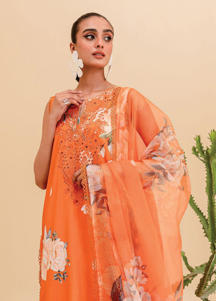 Zoya & Fatima Embroidered Lawn Suits Unstitched 3 Piece ZOF23SB ZF6-387 - Summer Collection