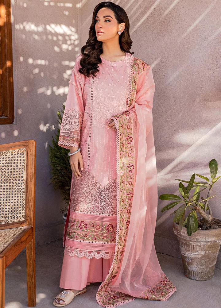 Zoya & Fatima Embroidered Lawn Suits Unstitched 3 Piece ZOF23L ZF-02 Azha - Luxury Collection