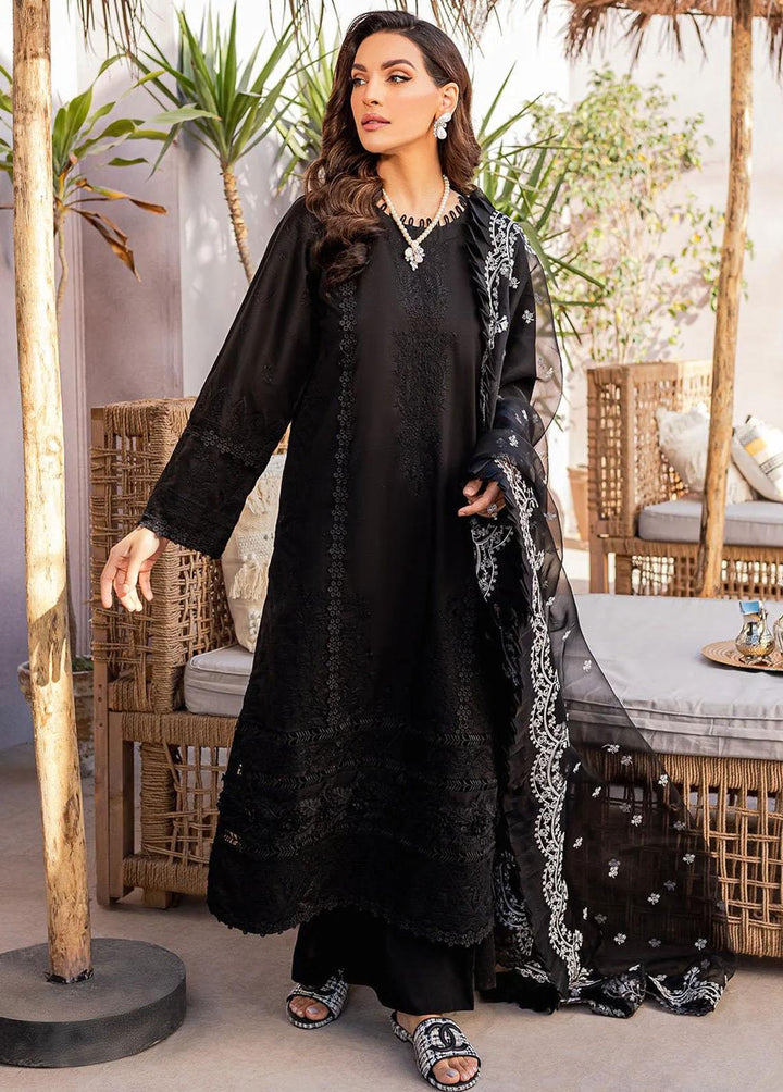Zoya & Fatima Embroidered Lawn Suits Unstitched 3 Piece ZOF23L ZF-05 Zaha - Luxury Collection