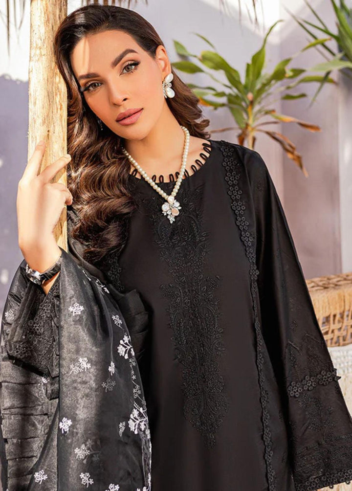 Zoya & Fatima Embroidered Lawn Suits Unstitched 3 Piece ZOF23L ZF-05 Zaha - Luxury Collection