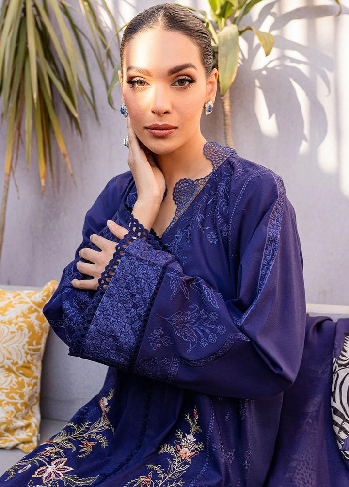 Zoya & Fatima Embroidered Lawn Suits Unstitched 3 Piece ZOF23L ZF-06 Amira - Luxury Collection