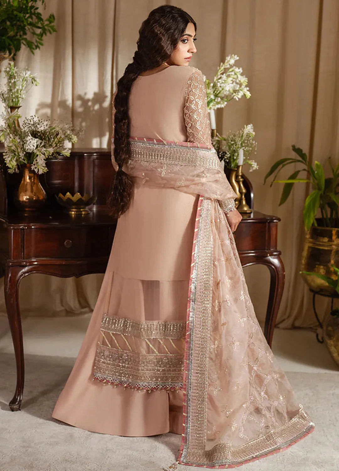 Zoya and Fatima Embroidered Net Suit Unstitched 4 Piece ZOF24FD Bisma - Formals Collection