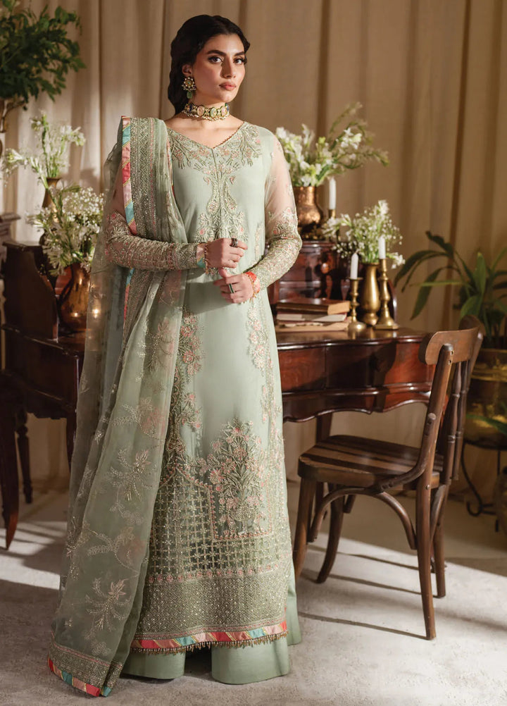Zoya and Fatima Embroidered Net Suit Unstitched 4 Piece ZOF24FD Mahnur - Formals Collection