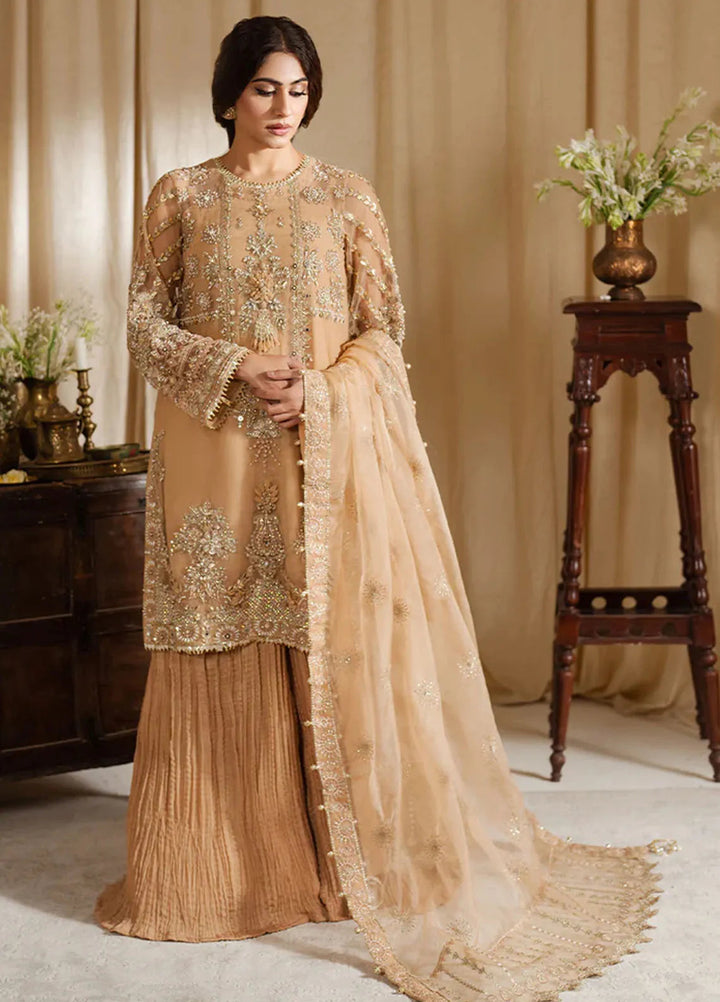 Zoya and Fatima Embroidered Net Suit Unstitched 4 Piece ZOF24FD Sana - Formals Collection