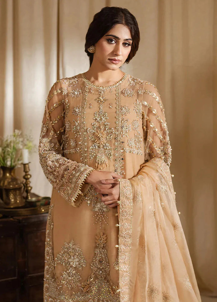 Zoya and Fatima Embroidered Net Suit Unstitched 4 Piece ZOF24FD Sana - Formals Collection
