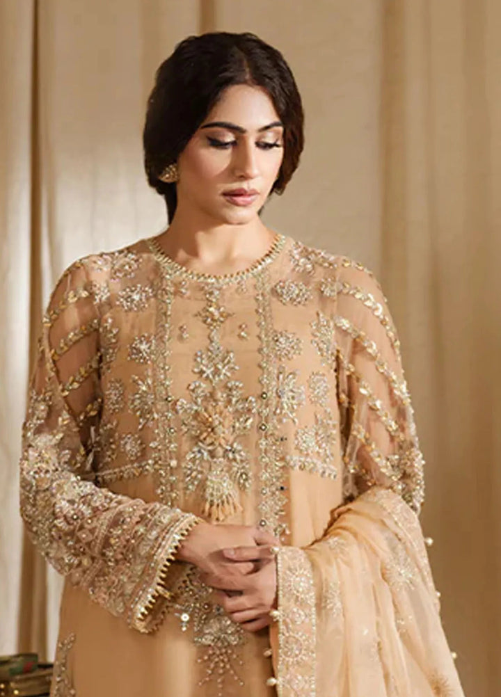 Zoya and Fatima Embroidered Net Suit Unstitched 4 Piece ZOF24FD Sana - Formals Collection