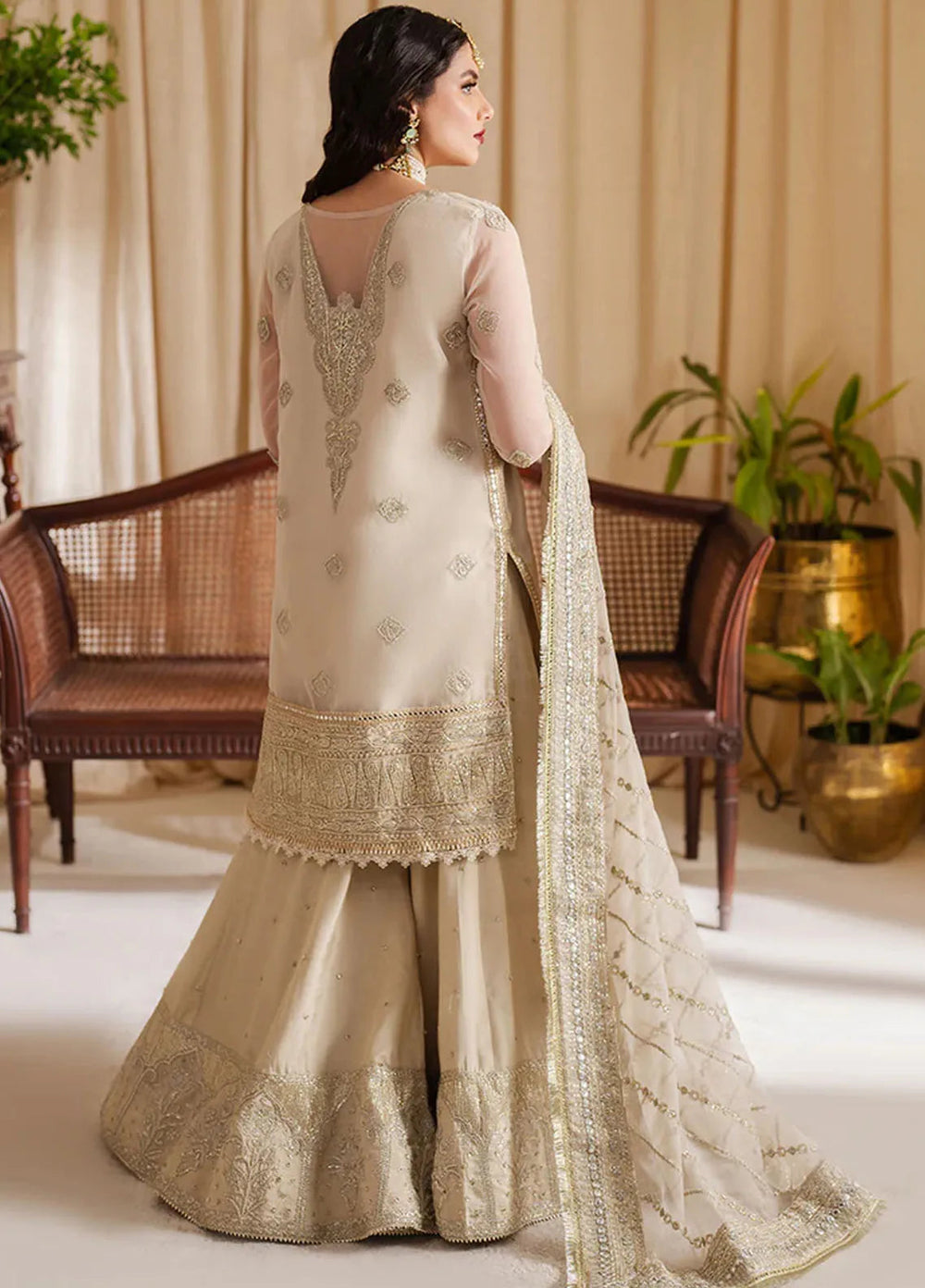 Zoya and Fatima Embroidered Organza Suit Unstitched 4 Piece ZOF24FD Misha - Formals Collection