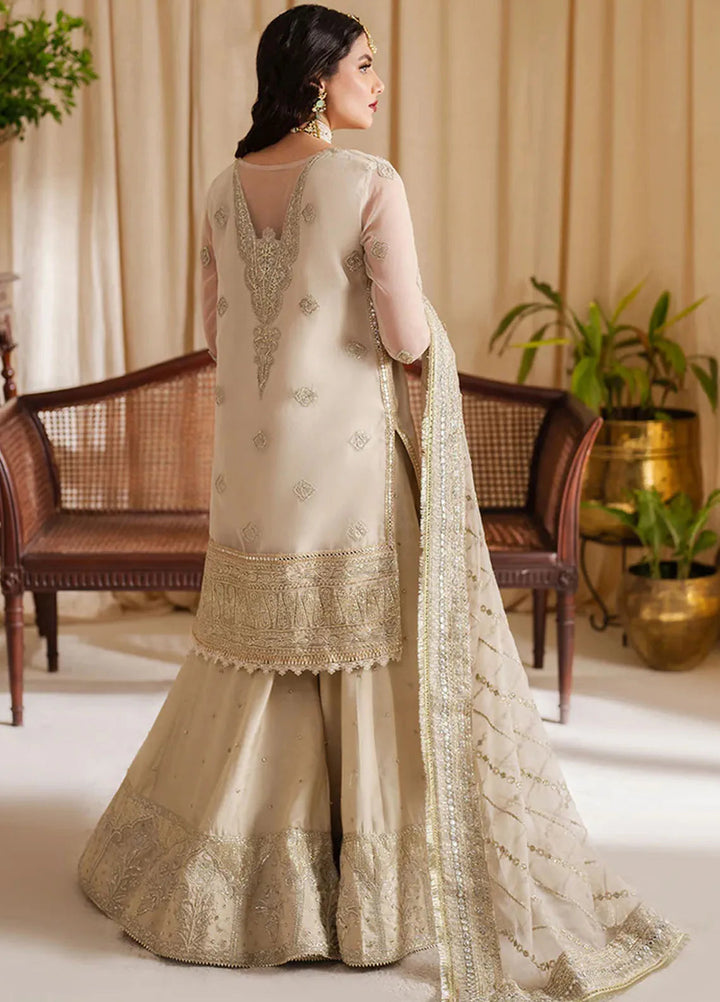 Zoya and Fatima Embroidered Organza Suit Unstitched 4 Piece ZOF24FD Misha - Formals Collection