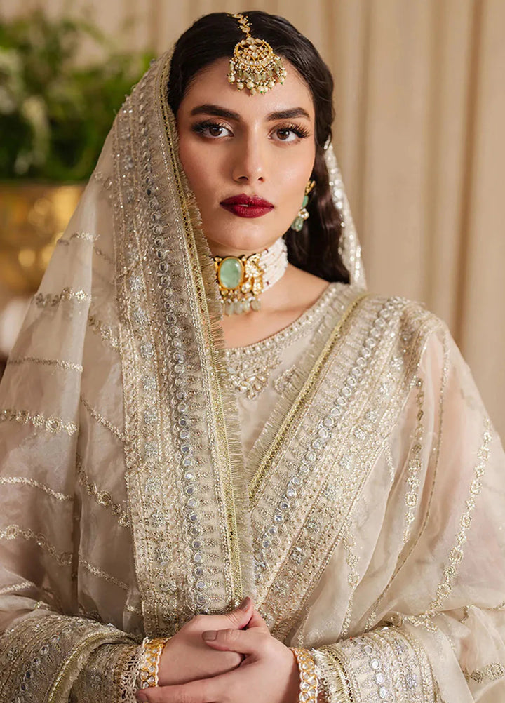 Zoya and Fatima Embroidered Organza Suit Unstitched 4 Piece ZOF24FD Misha - Formals Collection