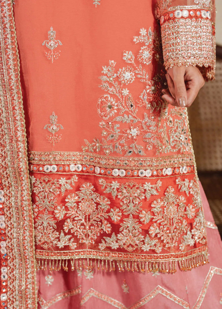Zoya and Fatima Embroidered Organza Suit Unstitched 4 Piece ZOF24FD Yasmin - Formals Collection