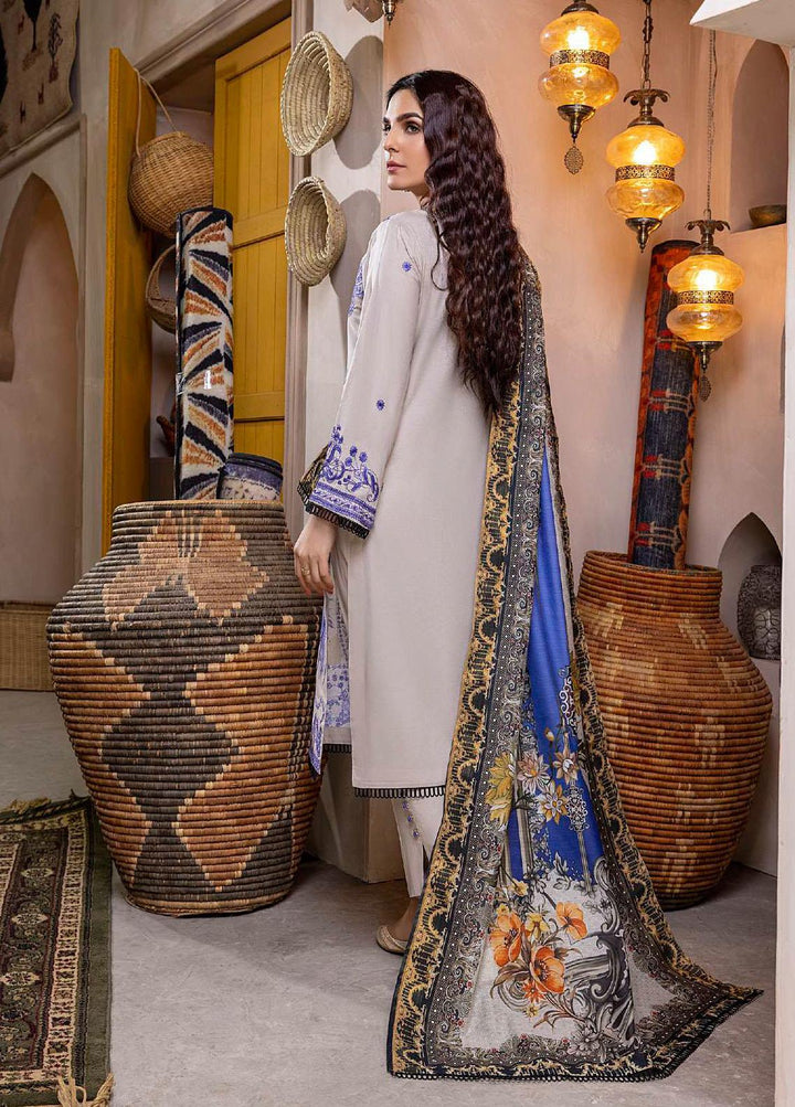ZS Textiles Embroidered Linen Suits Unstitched 3 Piece ZS21LN 02 - Winter Collection