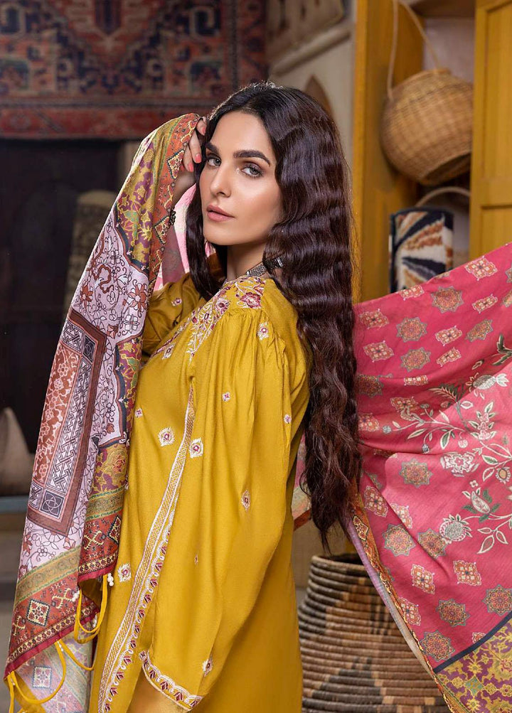 ZS Textiles Embroidered Linen Suits Unstitched 3 Piece ZS21LN 03 - Winter Collection