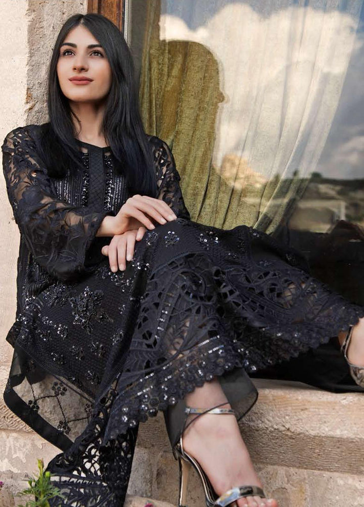 ZUNUJ Embroidered Chiffon Suits Unstitched 3 Piece ZJ22LF D-05 - Luxury Formals Collection