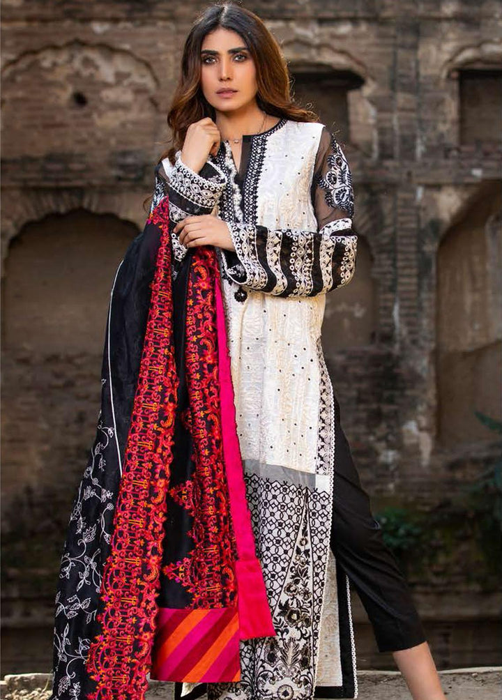 ZUNUJ Embroidered Yarn Suits Unstitched 3 Piece ZJ22S 01 - Summer Collection
