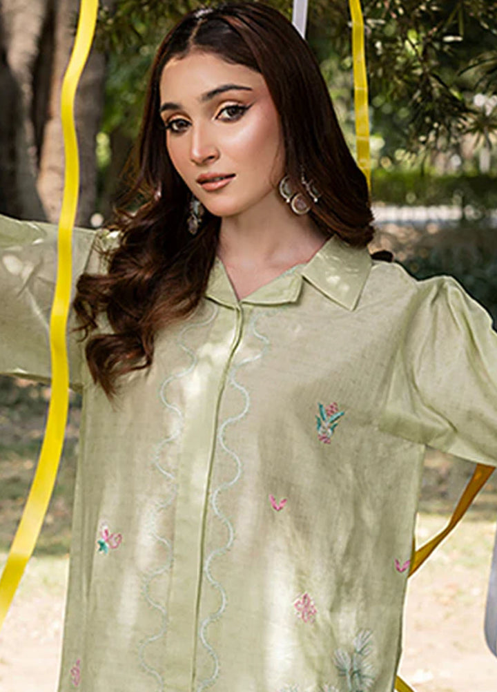 Zuri Pret Embroidered Lawn 2 Piece Suit Lujain ZP-11 Mint Green