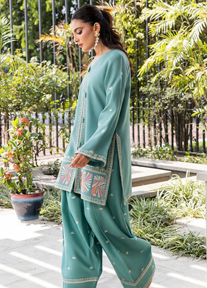 Zuri Pret Embroidered Lawn 2 Piece Suit Norine ZP-04 Sea Green