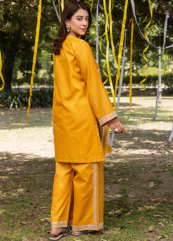 Zuri Pret Embroidered Lawn 2 Piece Suit Zarqa ZP-12 Mustard