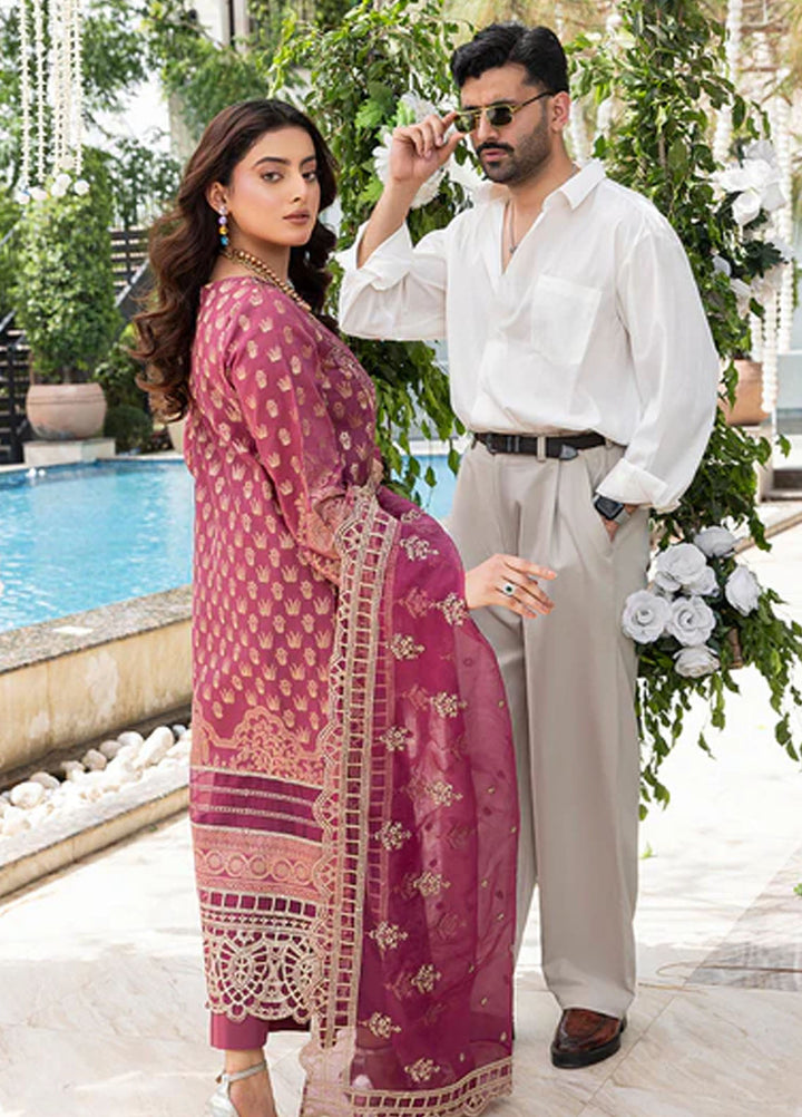 Zuri Pret Embroidered Lawn 3 Piece Suit Emaan JK-21 Mauve