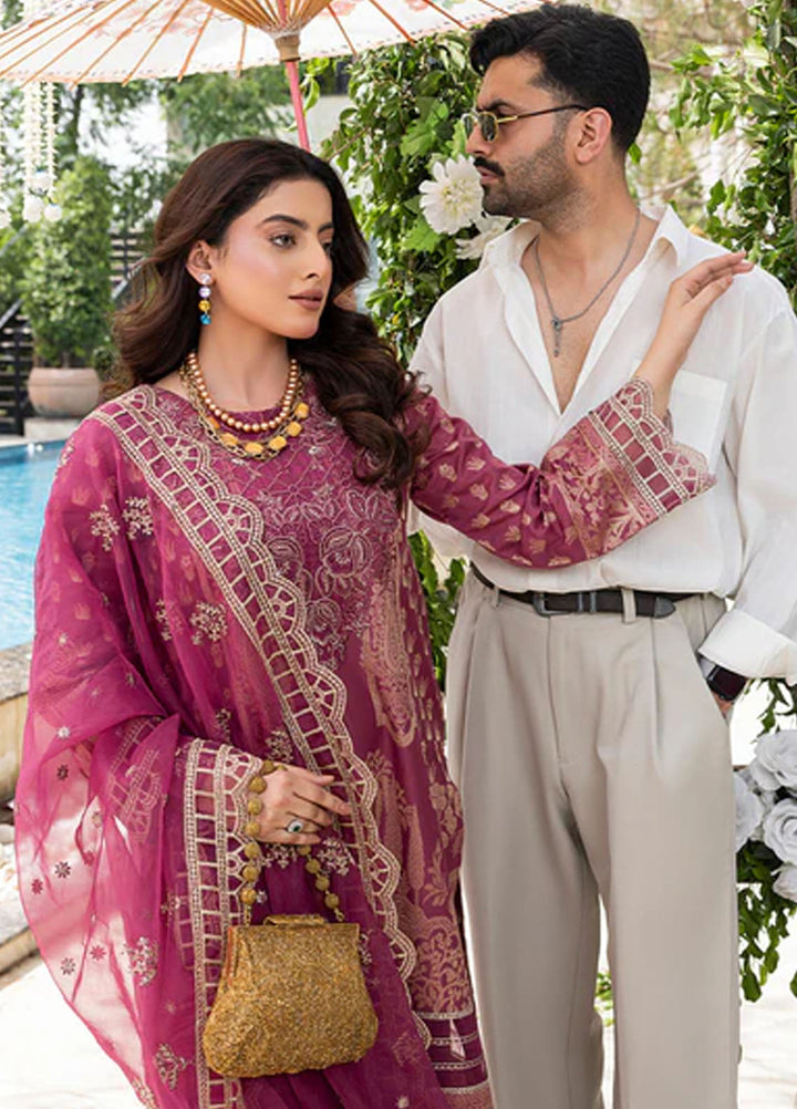 Zuri Pret Embroidered Lawn 3 Piece Suit Emaan JK-21 Mauve