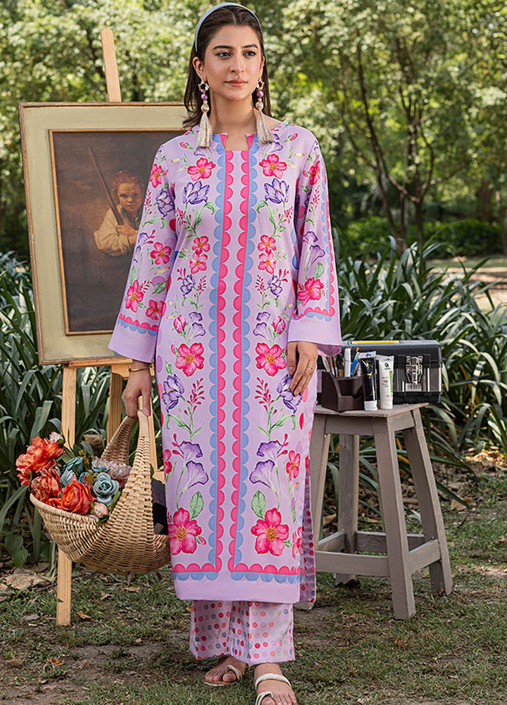 Zuri Pret Printed Lawn 2 Piece Suit Aroosh ZS-45 Lilac
