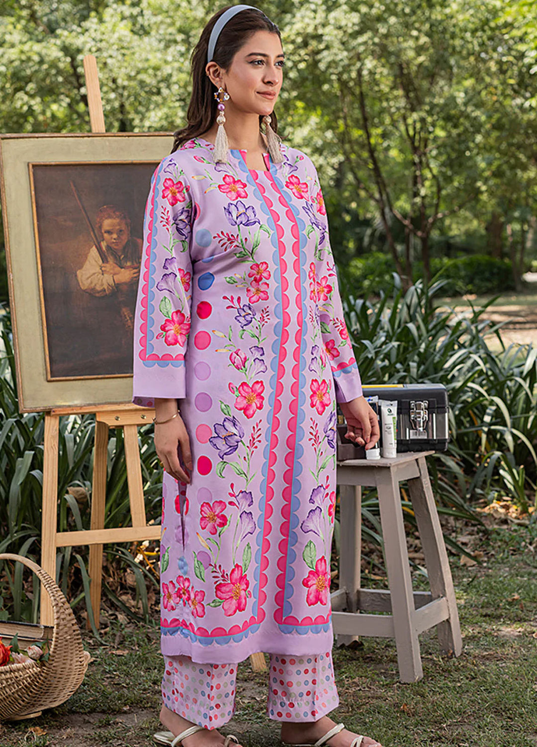 Zuri Pret Printed Lawn 2 Piece Suit Aroosh ZS-45 Lilac