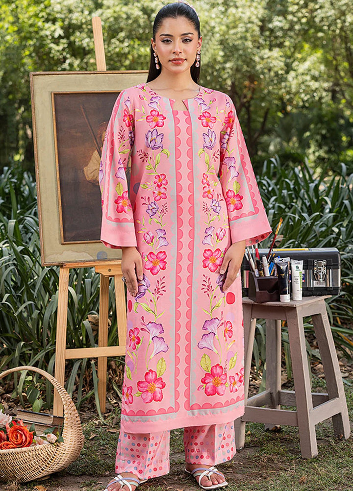 Zuri Pret Printed Lawn 2 Piece Suit Aroosh ZS-45 Pink