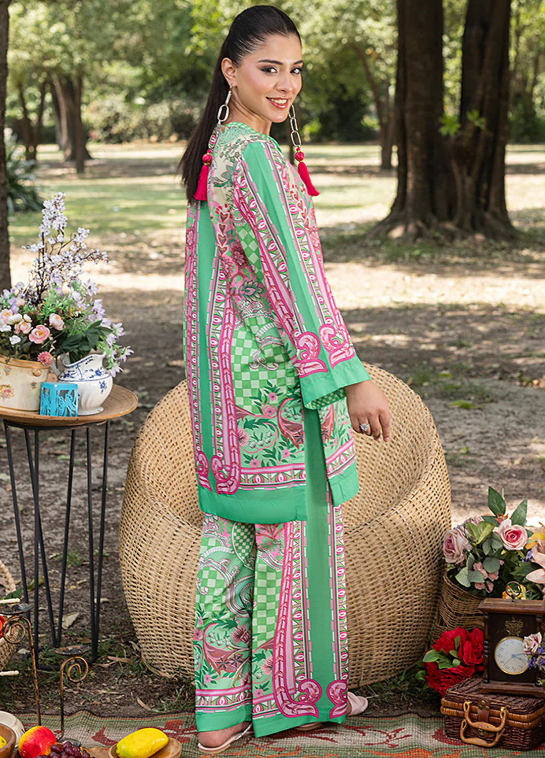 Zuri Pret Printed Lawn 2 Piece Suit Firoza ZS-42 Green