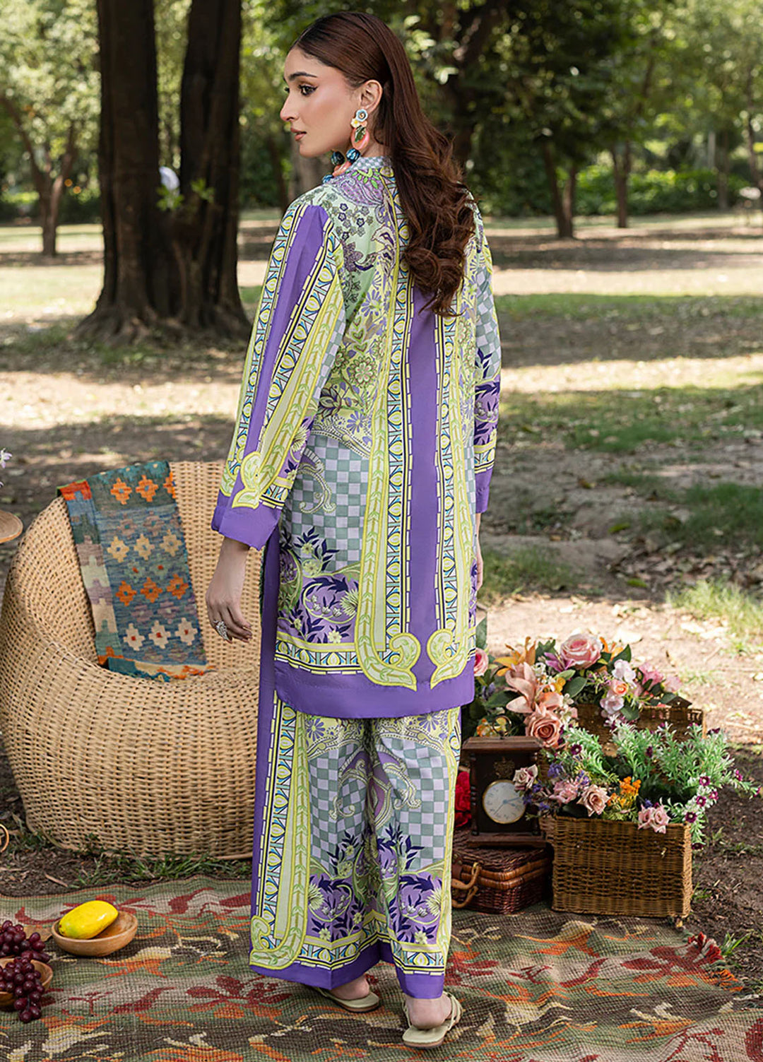 Zuri Pret Printed Lawn 2 Piece Suit Firoza ZS-42 Lavender