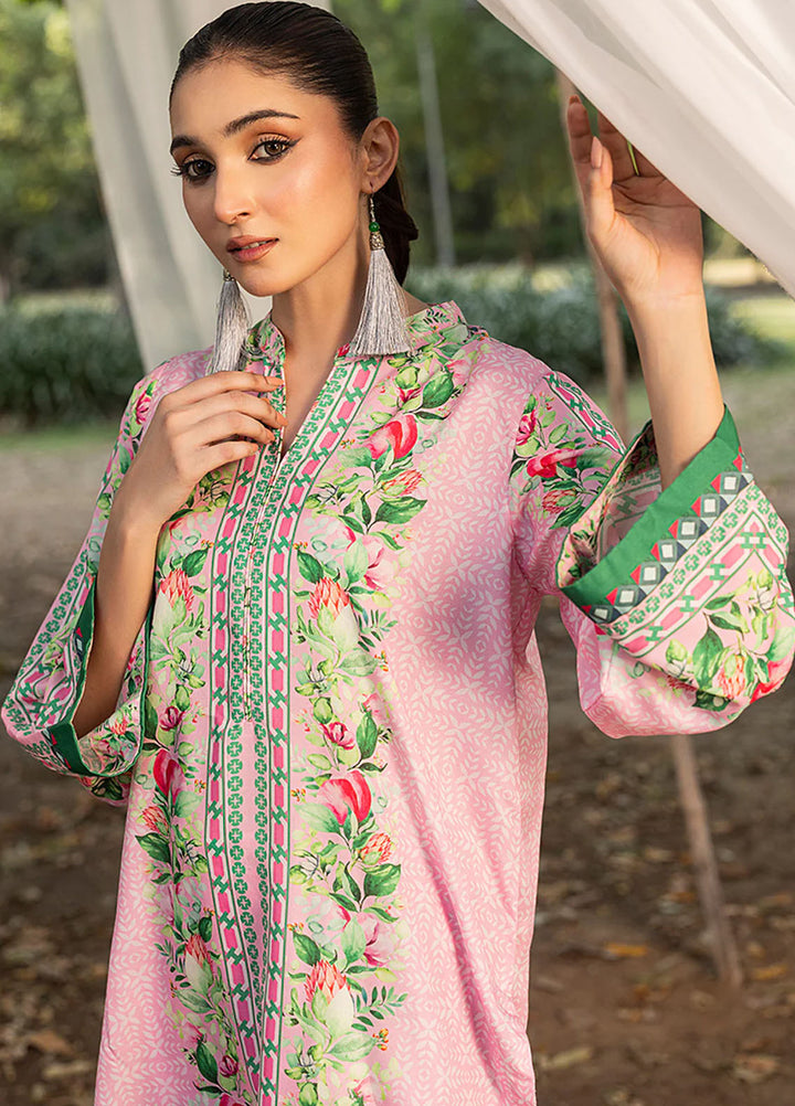Zuri Pret Printed Lawn 2 Piece Suit Nafees ZS-39 Pink