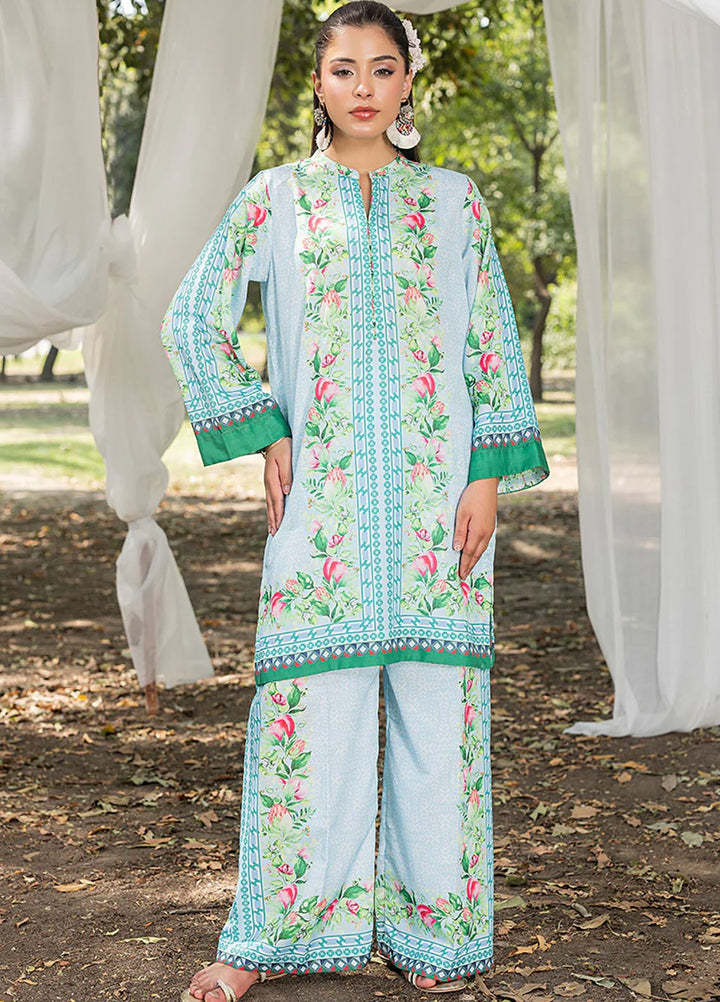 Zuri Pret Printed Lawn 2 Piece Suit Nafees ZS-39 Sky Blue