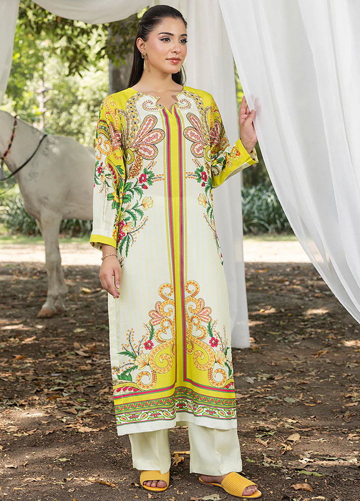 Zuri Pret Printed Lawn 2 Piece Suit Naira ZS-41 Chartreuse