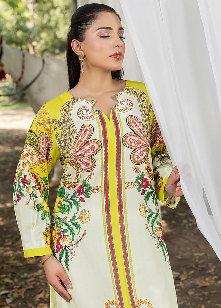 Zuri Pret Printed Lawn 2 Piece Suit Naira ZS-41 Chartreuse