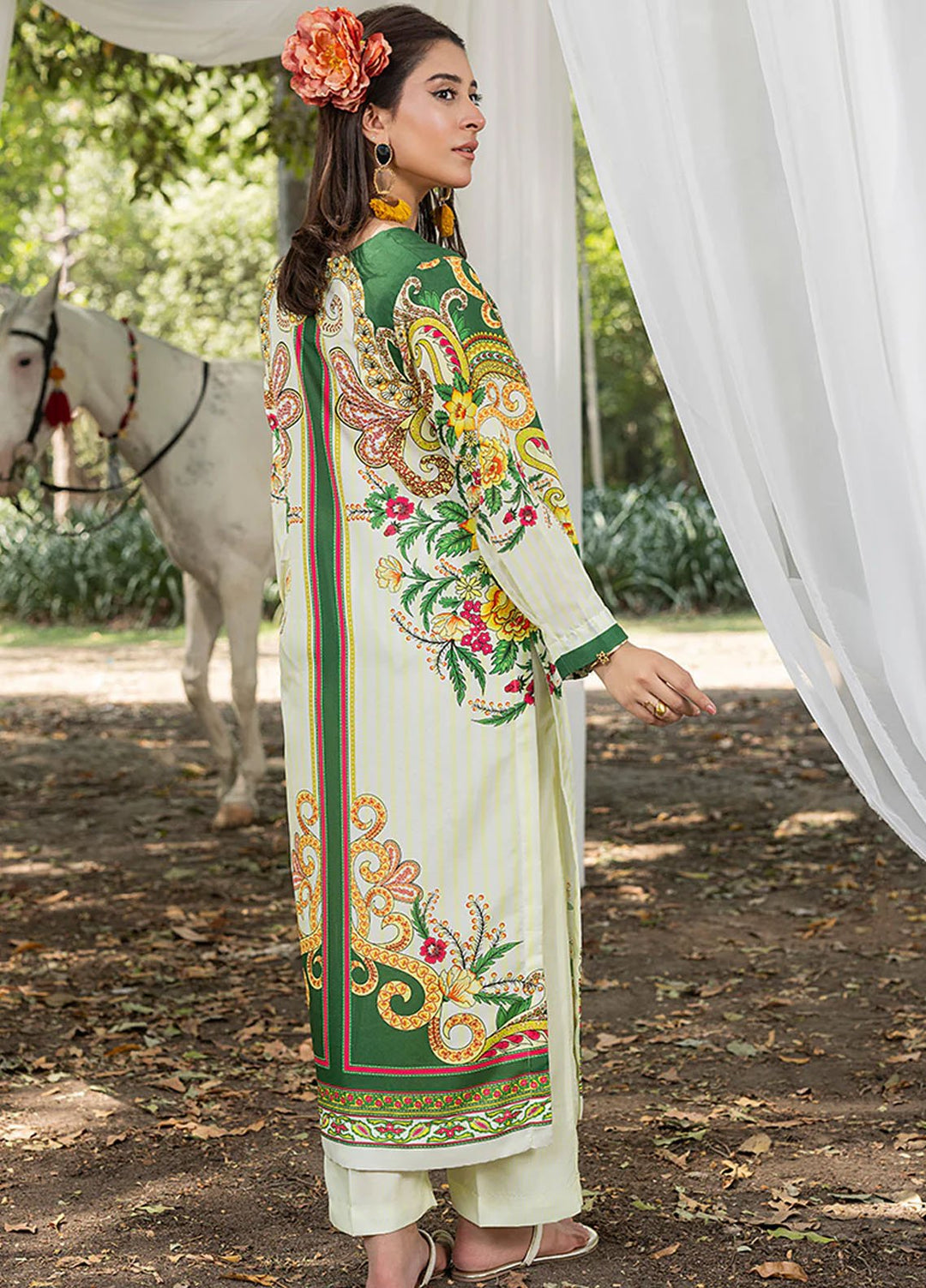 Zuri Pret Printed Lawn 2 Piece Suit Naira ZS-41 Fren Green