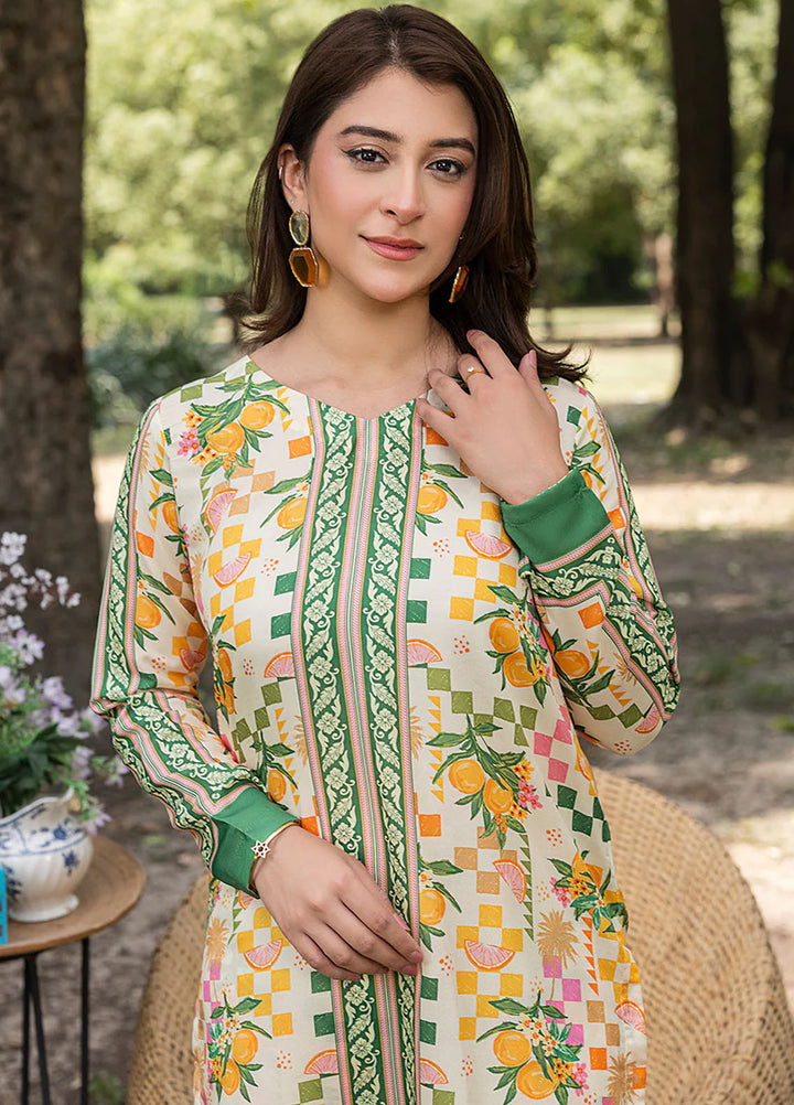 Zuri Pret Printed Lawn 2 Piece Suit Romaisa ZS-43 Butter Yellow