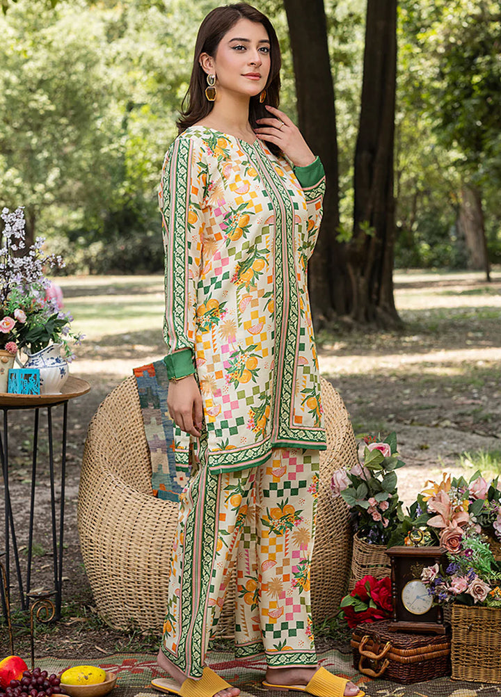 Zuri Pret Printed Lawn 2 Piece Suit Romaisa ZS-43 Butter Yellow