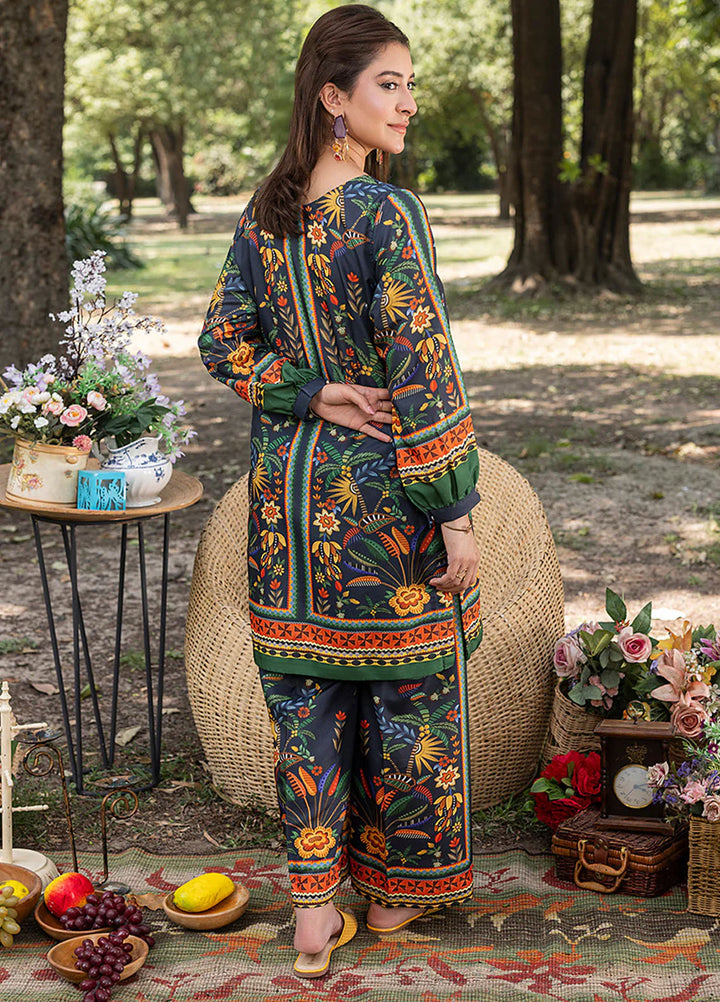 Zuri Pret Printed Lawn 2 Piece Suit Ruhi ZS-37 Charcoal