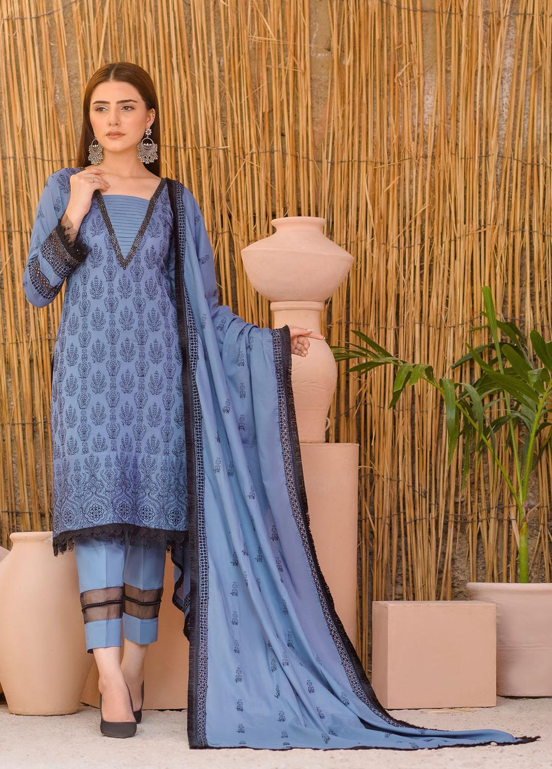 Zurr By AB Textiles Embroidered Lawn Suits Unstitched 3 Piece AB21ZCK 02 - Summer Collection