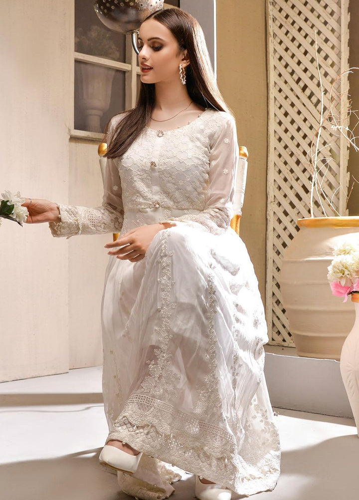 Zurr Signature by AB Textiles  Embroidered Chiffon Suits Unstitched 3 Piece AB21SC ZSLC-04 - Festive Collection