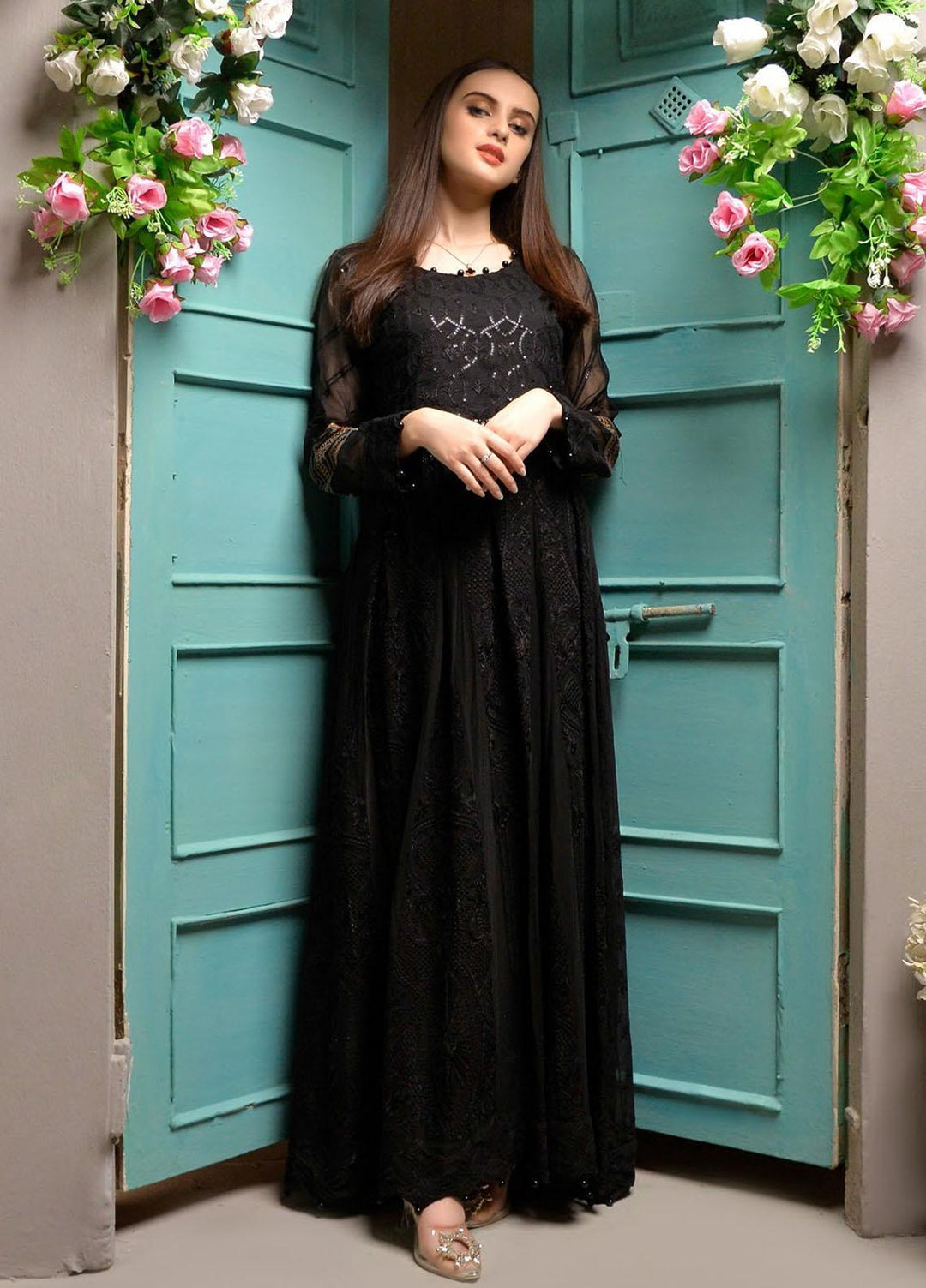 Zurr Signature by AB Textiles  Embroidered Chiffon Suits Unstitched 3 Piece AB21SC ZSLC-05 - Festive Collection