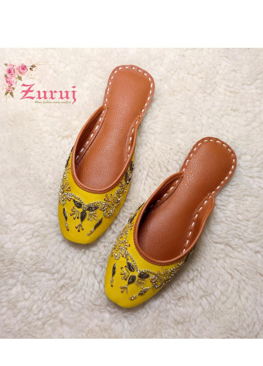 Zuruj Festive Style   Backless Khussay JU-169