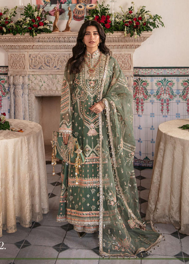 Zarlish by Mohsin Naveed Ranjha Embroidered Organza Suits Unstitched 3 Piece MNR22Z ZWU22-10 Syra Yousuf - Festive Collection