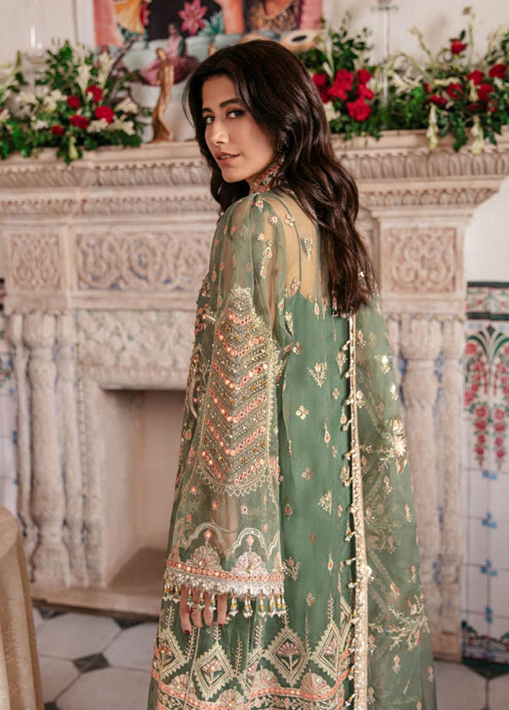 Zarlish by Mohsin Naveed Ranjha Embroidered Organza Suits Unstitched 3 Piece MNR22Z ZWU22-10 Syra Yousuf - Festive Collection