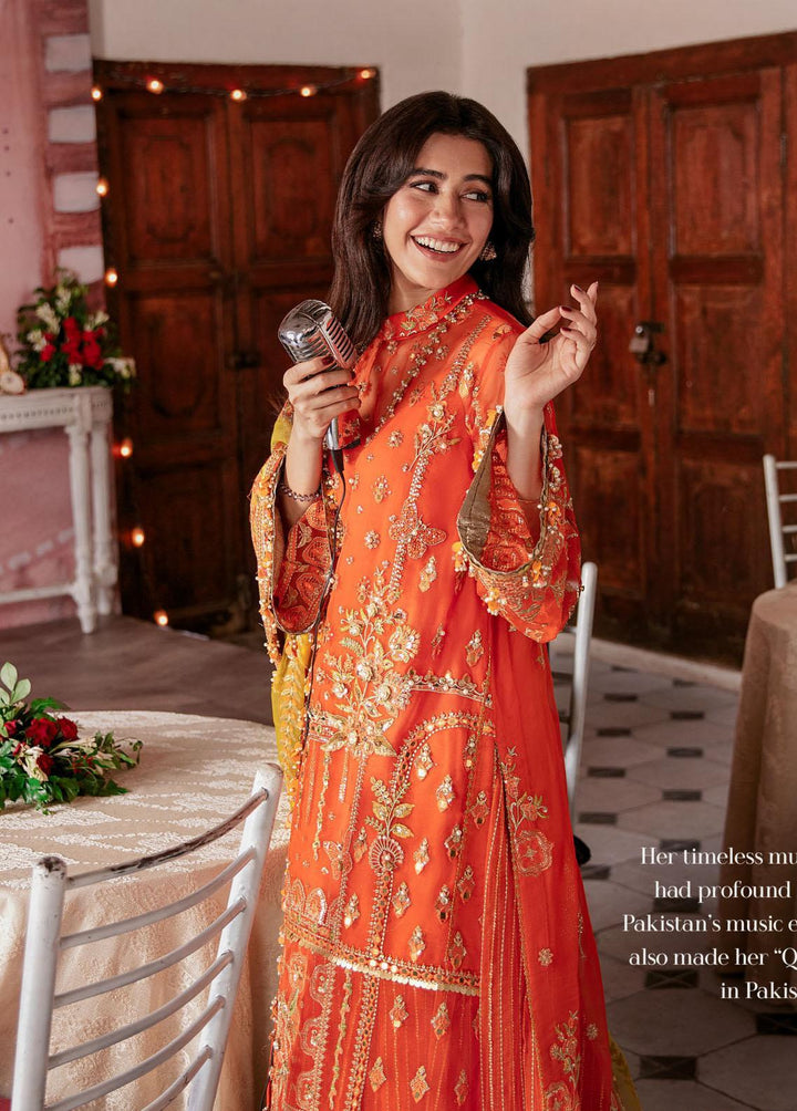 Zarlish by Mohsin Naveed Ranjha Embroidered Organza Suits Unstitched 3 Piece MNR22Z ZWU22-11 Nazia Hassan - Festive Collection