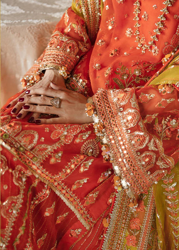 Zarlish by Mohsin Naveed Ranjha Embroidered Organza Suits Unstitched 3 Piece MNR22Z ZWU22-11 Nazia Hassan - Festive Collection