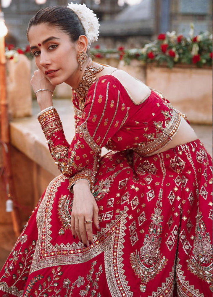 Zarlish by Mohsin Naveed Ranjha Embroidered Raw Silk Suits Unstitched 3 Piece MNR22Z ZWU22-14 Shima Kirmani - Festive Collection