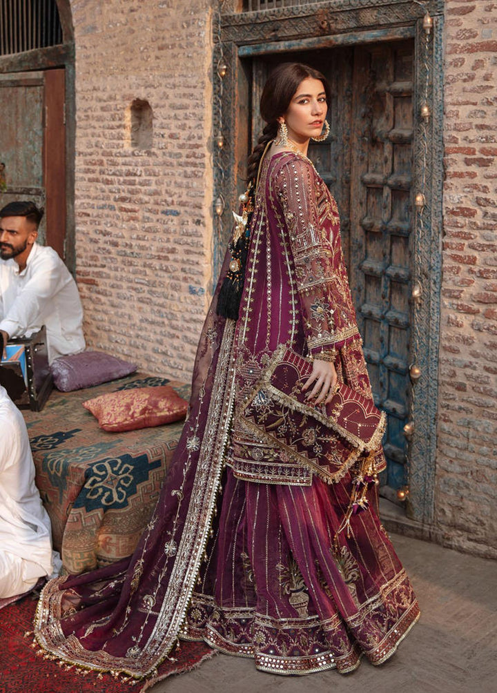 Zarlish by Mohsin Naveed Ranjha Embroidered Organza Suits Unstitched 3 Piece MNR22Z ZWU22-15 Reshma Jee - Festive Collection