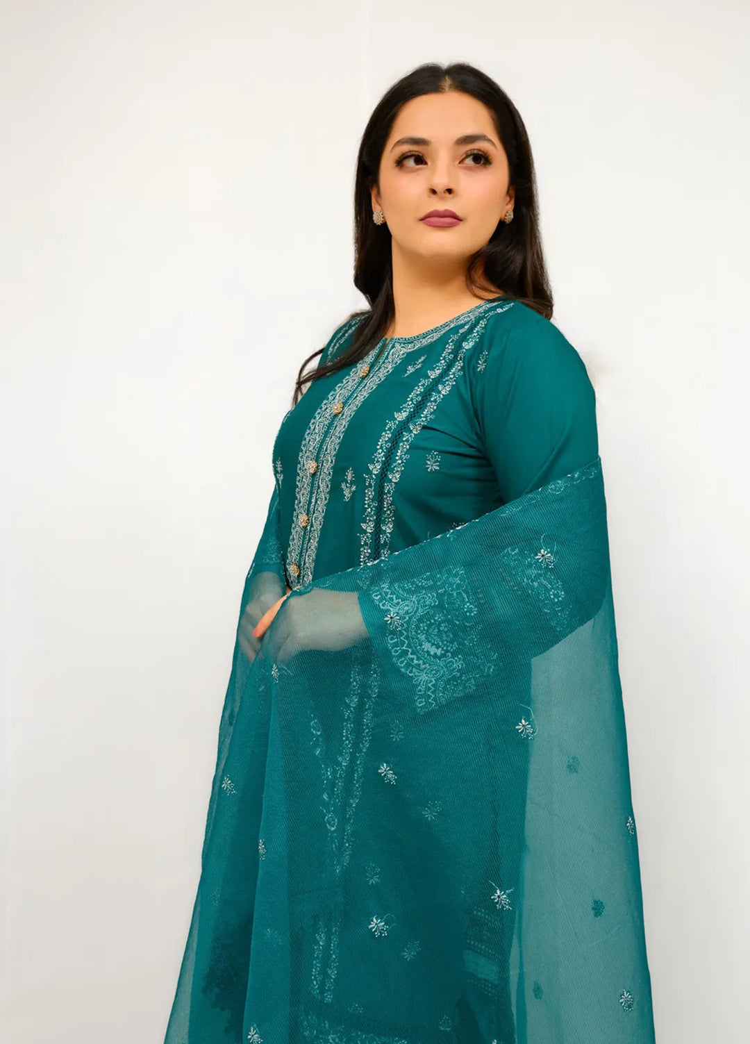 Zyna Embroidered Cambric Suits Unstitched 3 Piece D14-Livia - Summer Collection