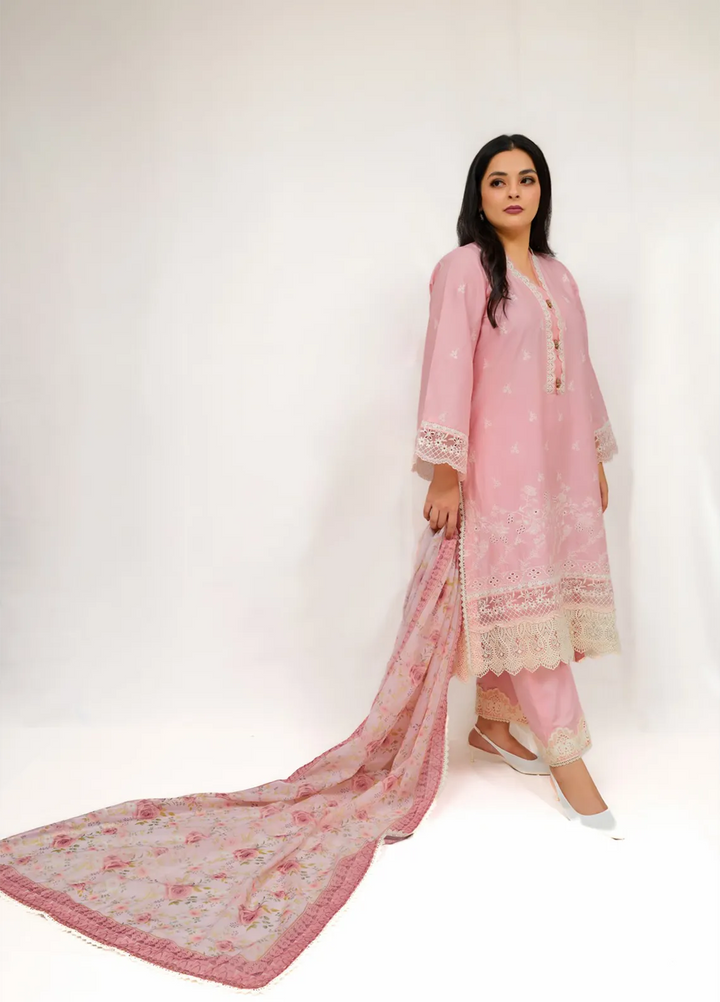Zyna Embroidered Cambric Suits Unstitched 3 Piece D16-Stella - Summer Collection