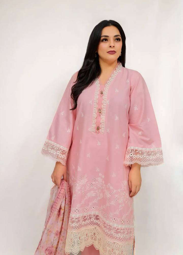Zyna Embroidered Cambric Suits Unstitched 3 Piece D16-Stella - Summer Collection